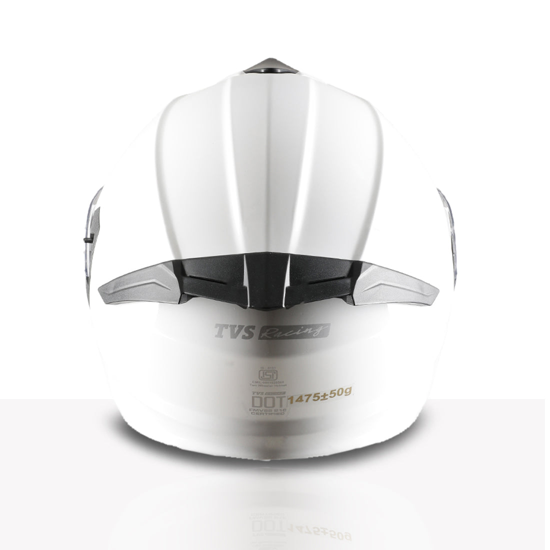 TVS Racing SuperPose Smoked Dual Visor Flip Up Modular Helmet for Men and Women, ISI DOT Certified, ABS Shell, Quick Release Visor, Lightweight, Ventilated, Open Face to Full Face